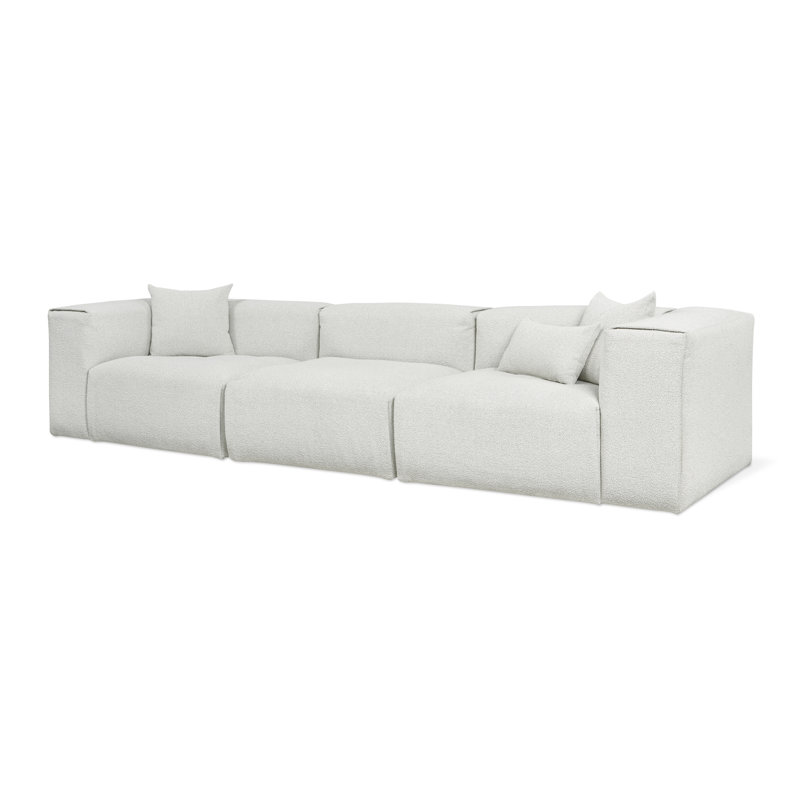 Canapé modulaire 3 pièces Nest, Brouillard, H 28,5 po x l 132 po x P 41 po, 3