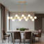 Lustre linéaire moderne en verre bullé à 56 lumières à intensité variable de 56 po Spoutnik-1695430289