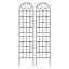 4 Pack Metal Garden Trellis 86.7" X 19.7" Rustproof Trellis For Climbing Plants Outdoor Flower Support Black
