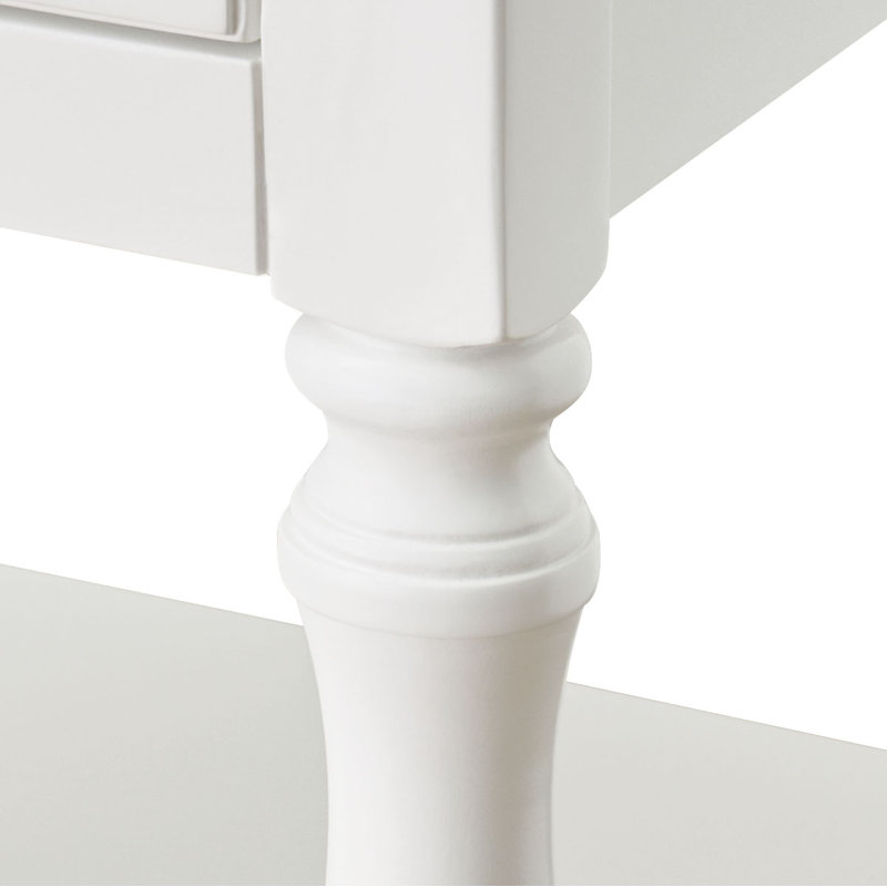 24'' White Freestanding Bathroom Vanity with Ceramic Top