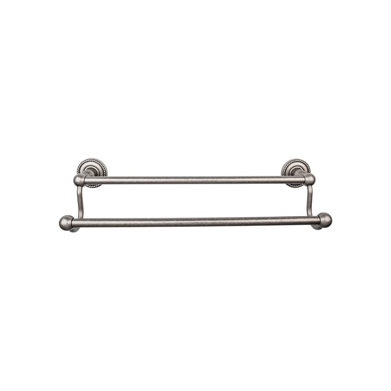 Edwardian Bath Double 32 1/2" Wall Mounted  Towel Bar, Antique Pewter