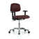 PERCH Chrome Turnalar Task Chair with Adjustable Armrests | Desk Height 17-22"
