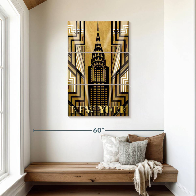 NY Deco, H 45 po x l 28 po