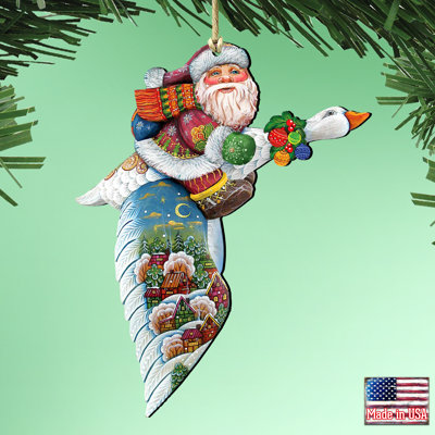5'' Handmade Wood Shatterproof Holiday Shaped Ornament