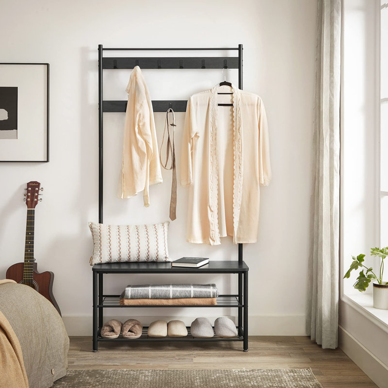 Anaias 85 cm W Hall Tree with Storage Bench and Shoe Storage