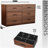 6-Drawer Dresser with Large Fabric Drawers, Walnut