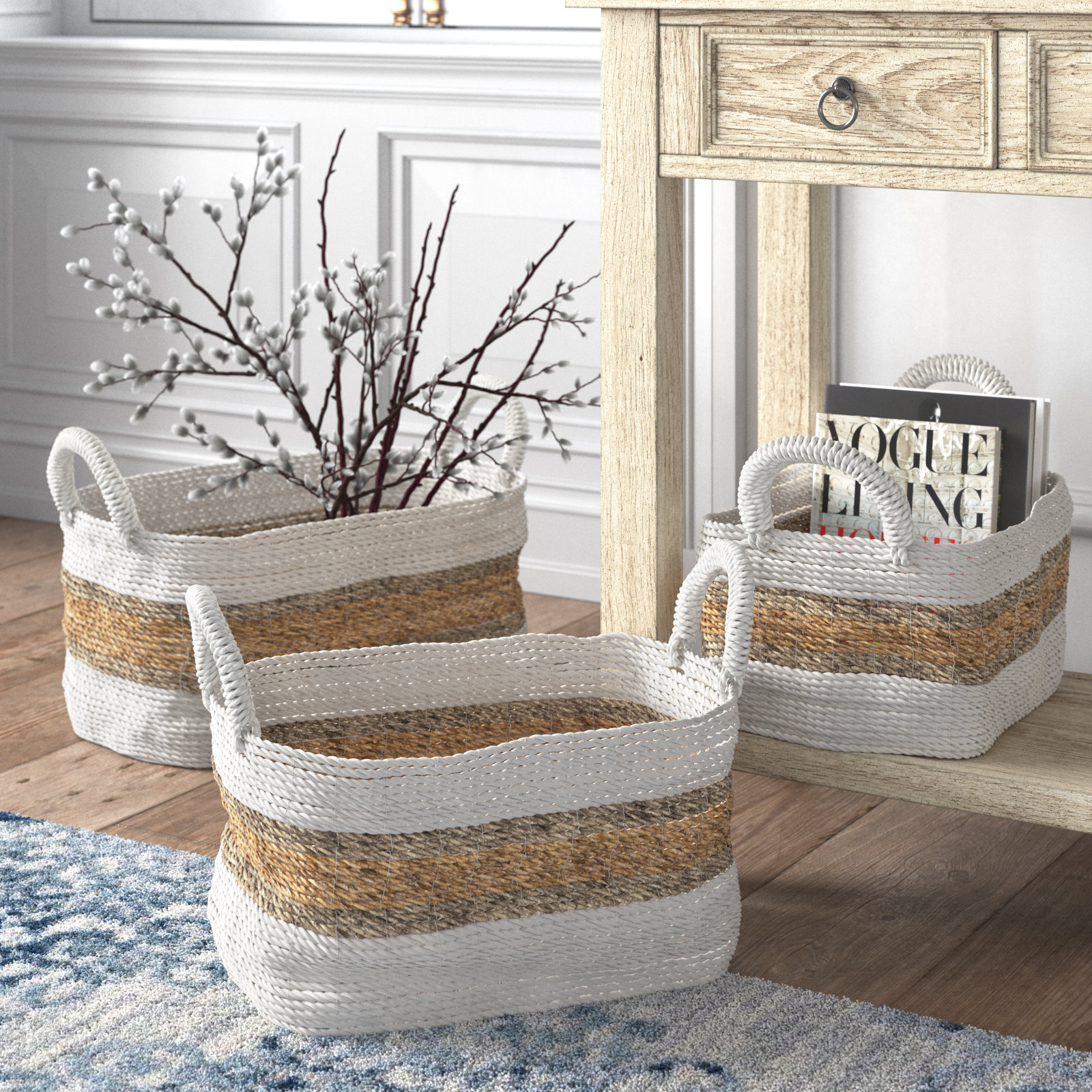 Sand & Stable™ 3 Piece Polypropylene Basket Set - Wayfair Canada