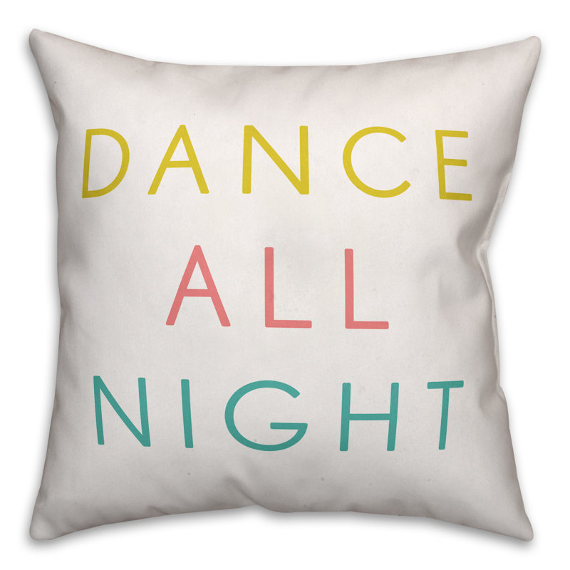 Dance Dance All Night Throw Pillow