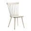 Chaise d'appoint de salle à manger en bois massif blanc 2 White-1155740361