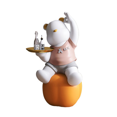 Light Luxury Large-Sized Resin Bear Floor-standing Decorative Lamp