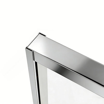 48"W× 76"H Triple Bypass Sliding Shower Door With 5/16 In. (8Mm) Clear Glass In Chrome, Stainless Steel Frame