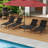 2 PCS Reclining Lounge Chairs Folding Patio Recliner Chair w/5-position Backrest