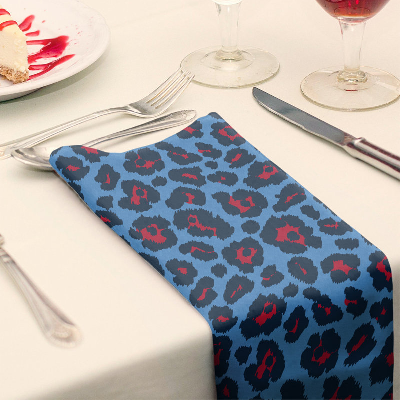 Serviette de table en coton Tennessee, 22 po x 22 po, Bleu / rouge / marine