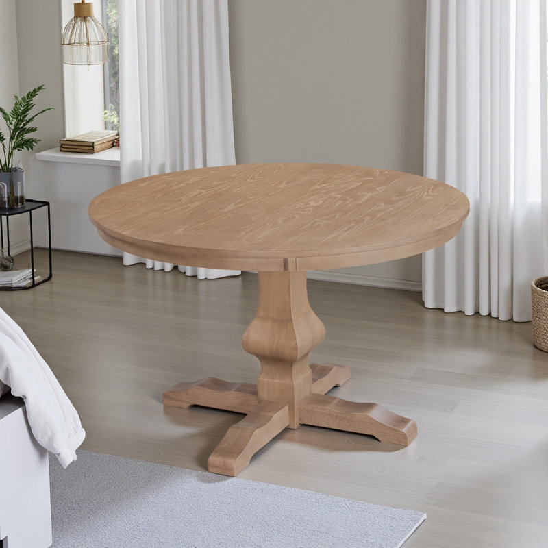 Table à manger ronde, Clair naturel