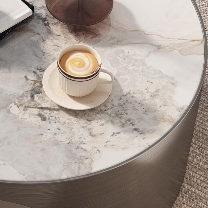 Table basse Minimalist Light Luxury Design Sense, Argent argent