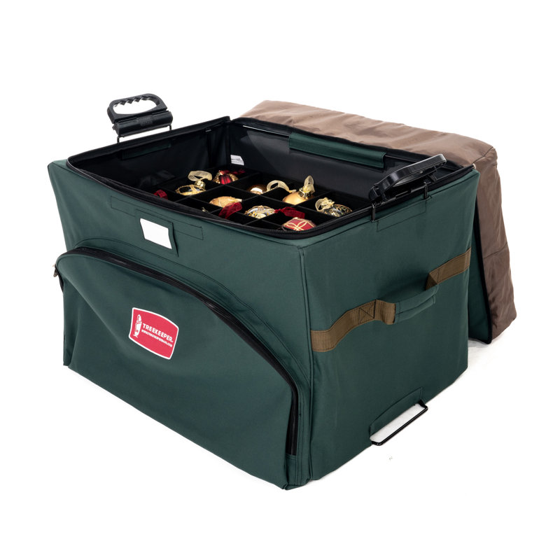 Boîte de rangement d'ornement de Noël 72 (4 po) avec poche supérieure