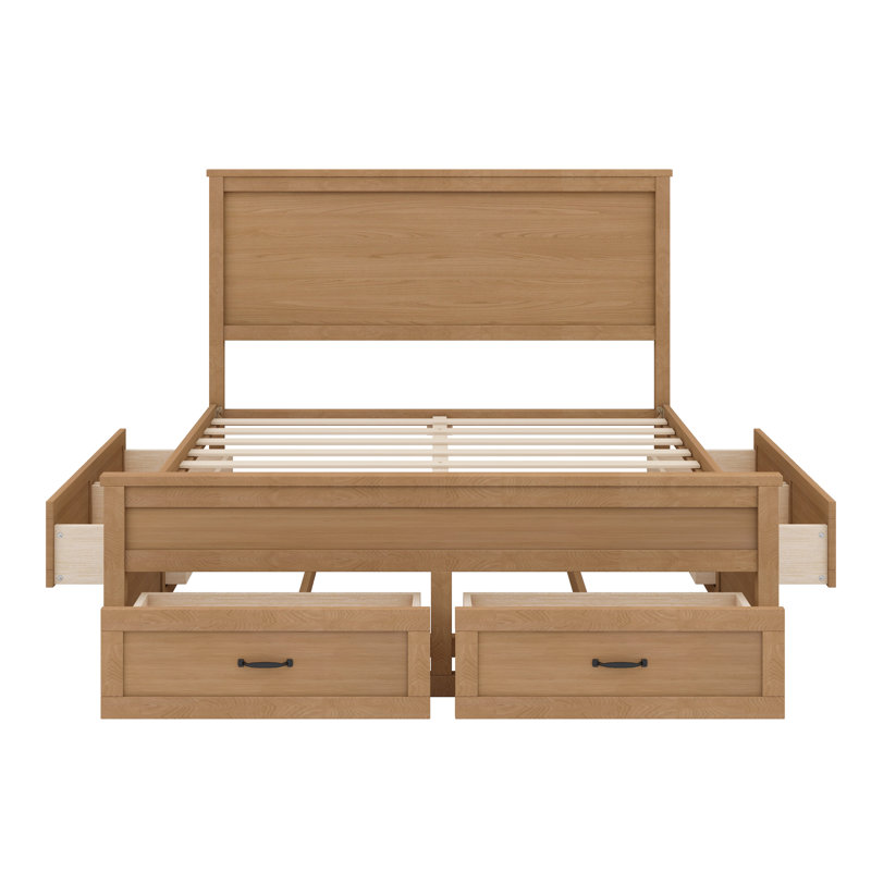 Base de lit en bois avec tiroirs, Dérive en mer