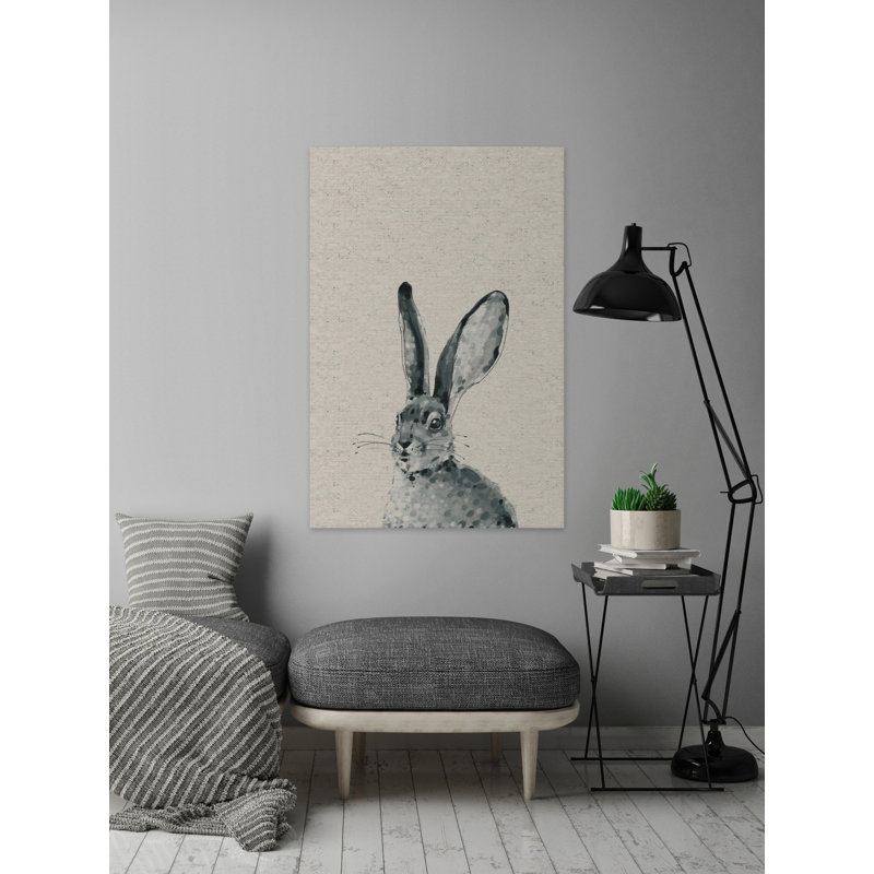 'Lonely Rabbit' Print On Wrapped Canvas, 45" H x 30" W x 1.5" D