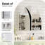 Armoire à pharmacie avec miroir, grande armoire de rangement murale large avec 3 portes à miroir, 47 po x 5,1 po x 31,5 po, armoire à pharmacie avec miroir de salle de bain