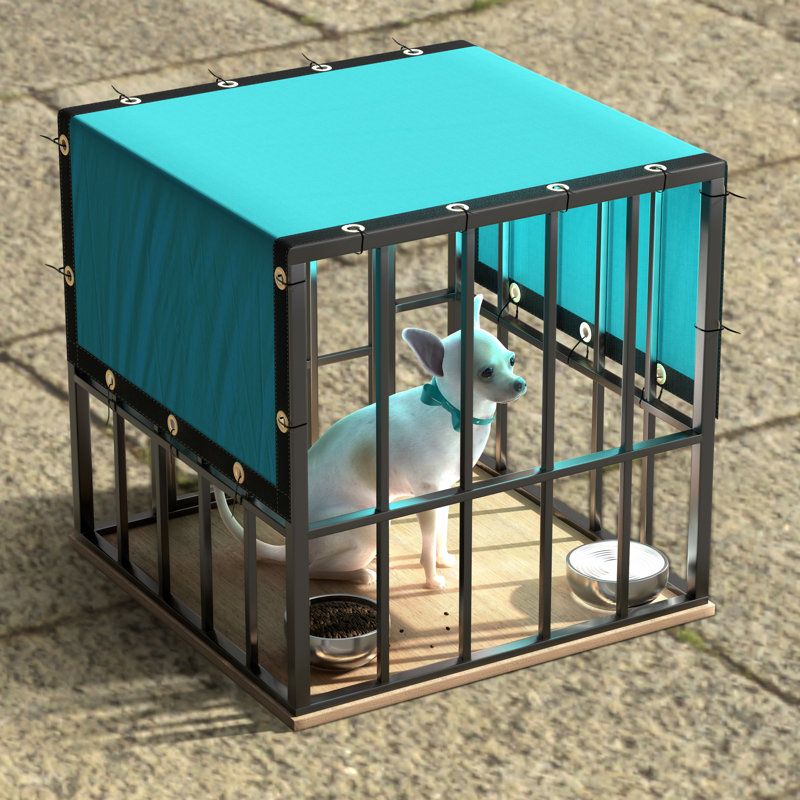 Housse de chenil pour chien, Turquoise, 5' x 6'