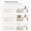 L-shaped Desk with a Telescopic Design and 6 Storage Drawers for Home Office