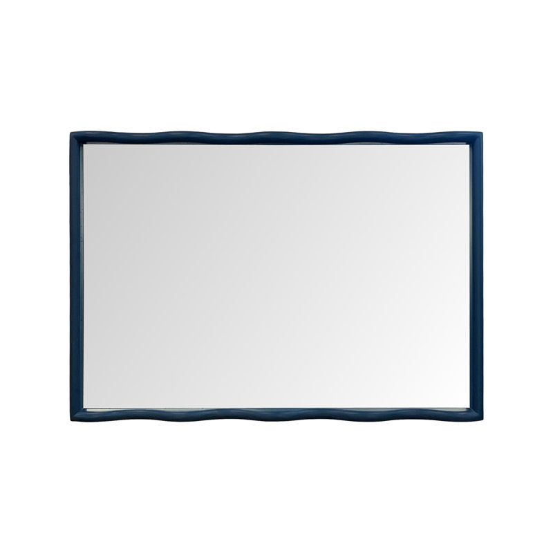 Willow Scalloped Mirror, Blue