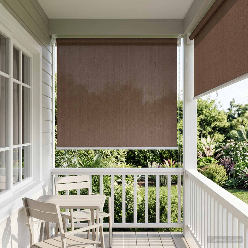 Roller Blind, Dark Green, 145 cm W x 140 cm L