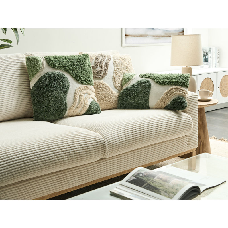Abstract Cushion, Beige/Green
