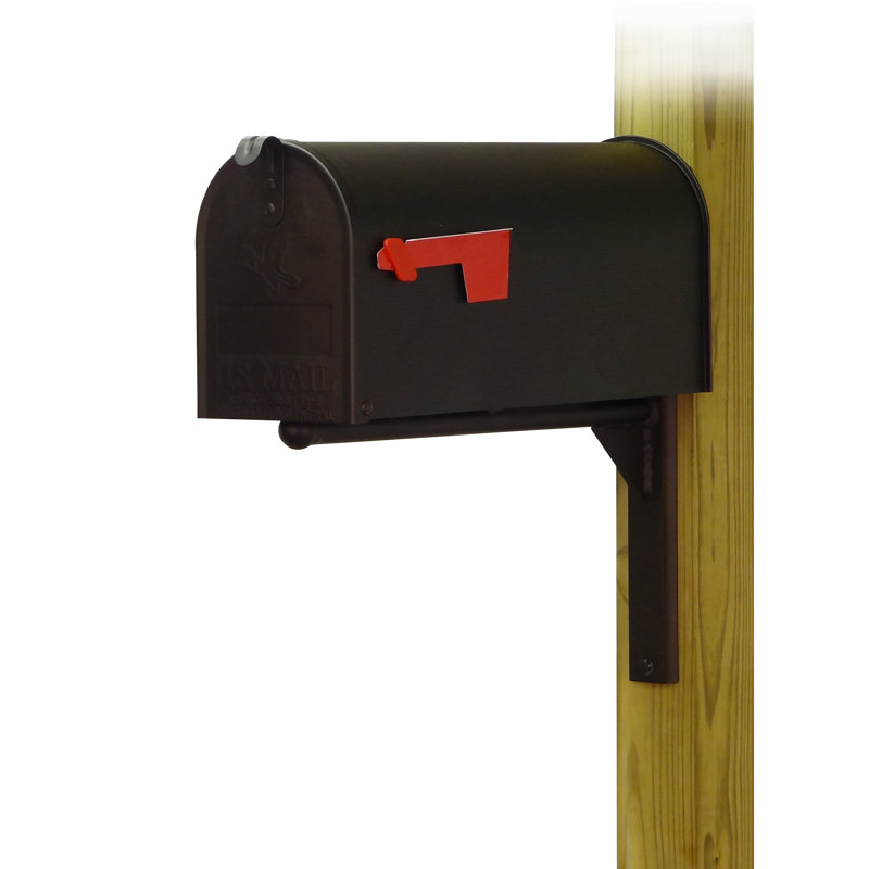 Boîte aux lettres de poteau en acier standard trottoir