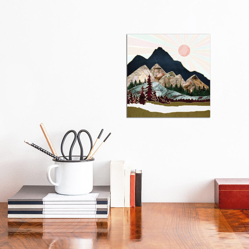Retro Autumn Vista - Print on Canvas, 93.98 cm H x 93.98 cm W x 3.175 cm D, No Framed
