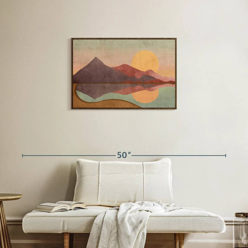 Boho Sundown, 31" X 21", Floating Frame Walnut