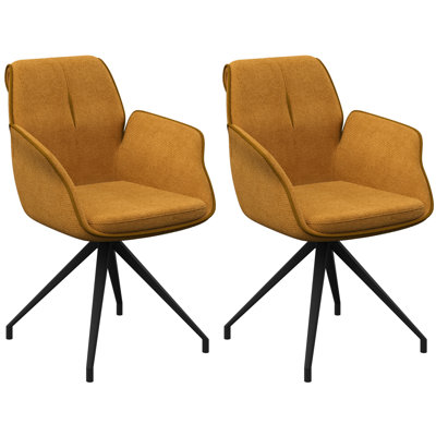 Armonia Fabric Swivel Dining ArmChair