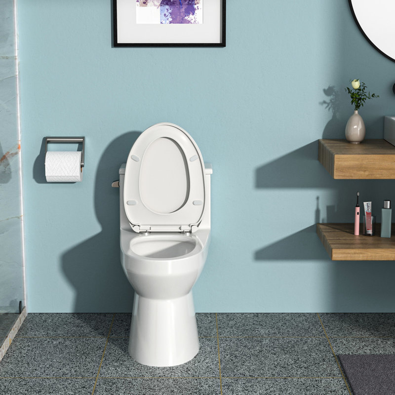 Toilette en céramique une pièce - entièrement émaillée, surface lisse facile à nettoyer, maintenir la propreté