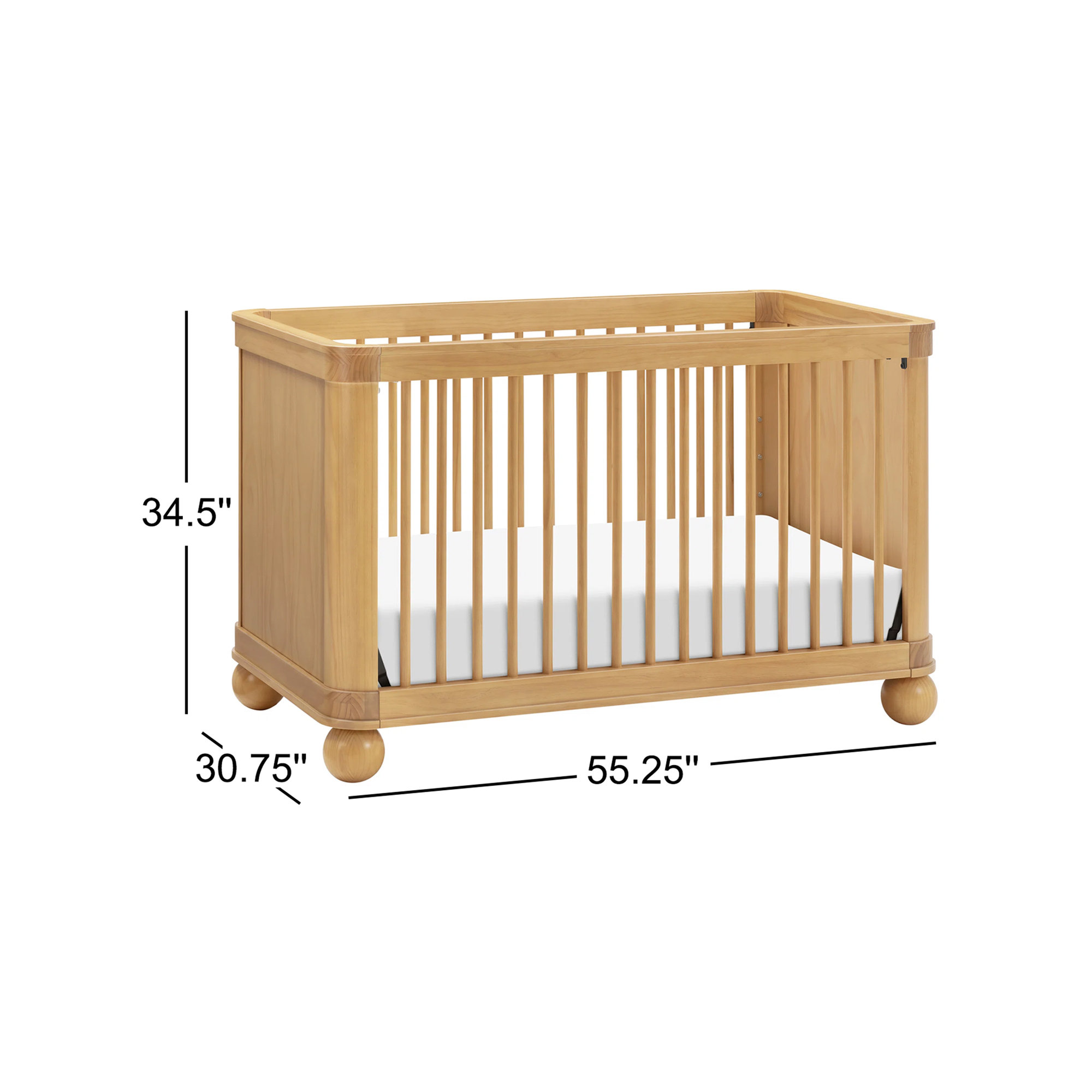 Crosby 3-in-1 Convertible Crib, Honey