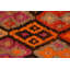 Tapis intérieur en laine de chemin orange 3'1" x 13" one-of-kind à la main noué la