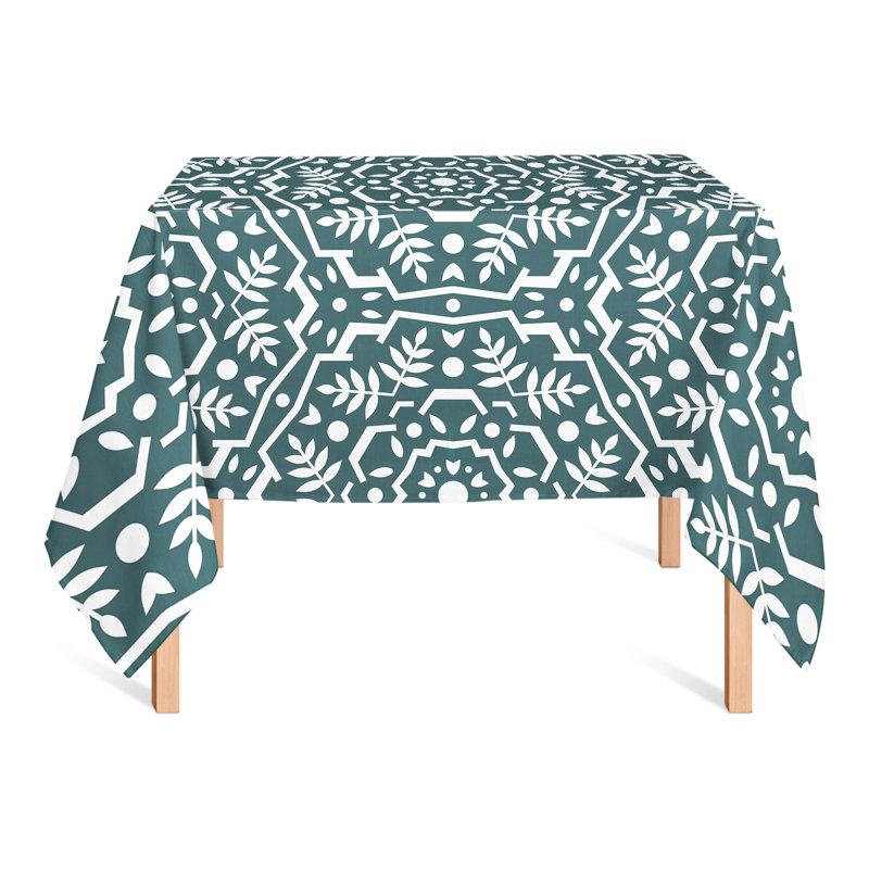 Floral Polyester Tablecloth, 58" L x 58" W