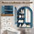 Wall Mounted Arched Cabinet with Mirrored Doors and Adjustable Shelves