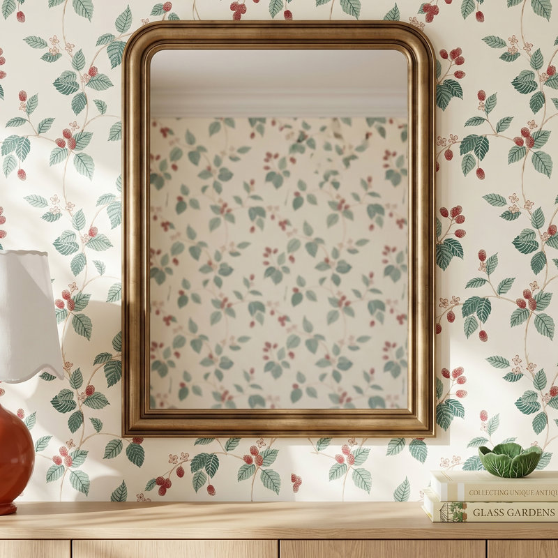 Sarla Wood Arch Mirror, Gold