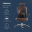 Ergolux Genuine Leather Executive Chair with Headrest