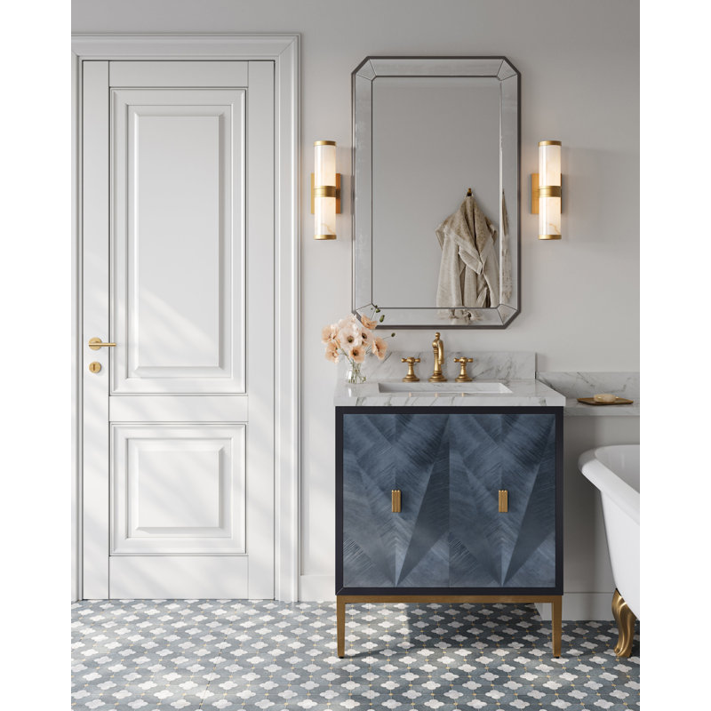 Antiqued Rectangle Glass Wall Mirror