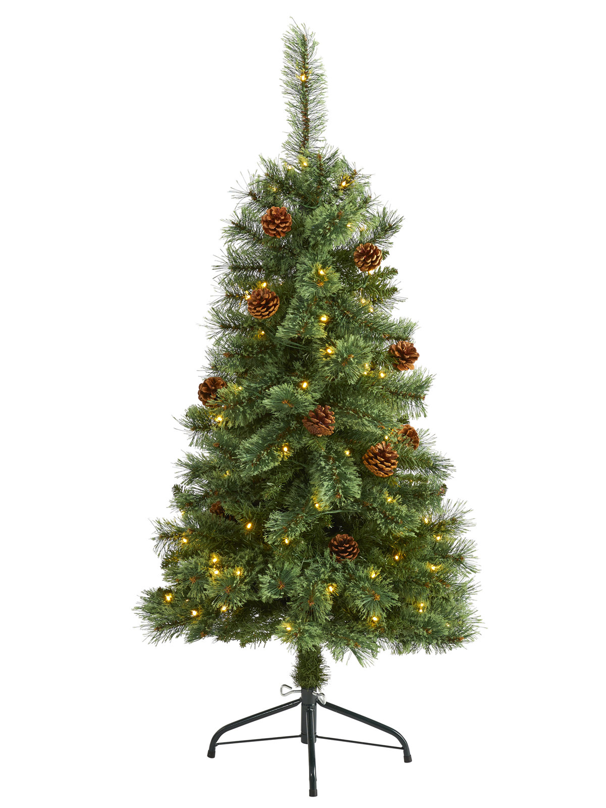 Lighted Artificial Christmas Tree, 4' H