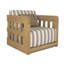 Adelaide Outdoor Accent Chair Brown Stripe