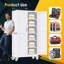 Armoire de rangement en métal 73 pi 72 po avec roulettes et 5 tablettes réglables-1082842273-1078463597