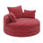 360° Swivel Sofa Chair Accent Barrel Chair Swivel Round Chair With Dual-Layer Cushion Design And 3 Removable Pillows-116062345