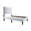 Lit simple de style moderne en velours gris, 12 supports, tête de lit réglable, système de support en velours pour chambre sans sommier, gris, ressort-1476802937