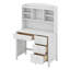 Ensemble de bureau de direction et de chaise 40 "avec bibliothèque Vintage-1906386734