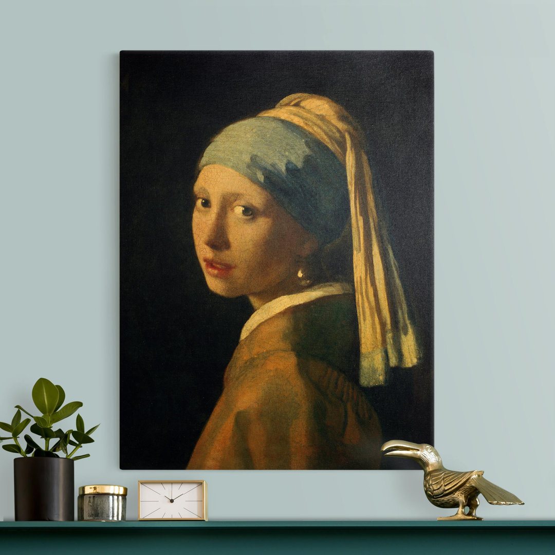 Leinwandbild Das Mädchen mit dem Perlenohrring von Jan Vermeer Van Delft