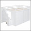 Lit mezzanine en bois avec garde-robe, armoires et tiroirs Kayilan