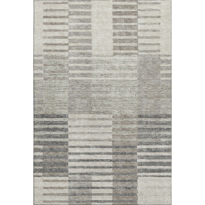 Premium Machine Washable Prisco Beige Rug, Rectangle 10' x 14'