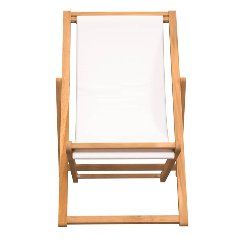 Kingston Deck Chair Teak 56x105x96 cm, Cream